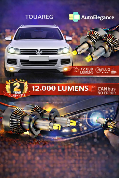 🔥KIT LED PER VW TOUAREG  ANABAGLIANTI H7 CANBUS Bianco 6500K 360 gradi🔥