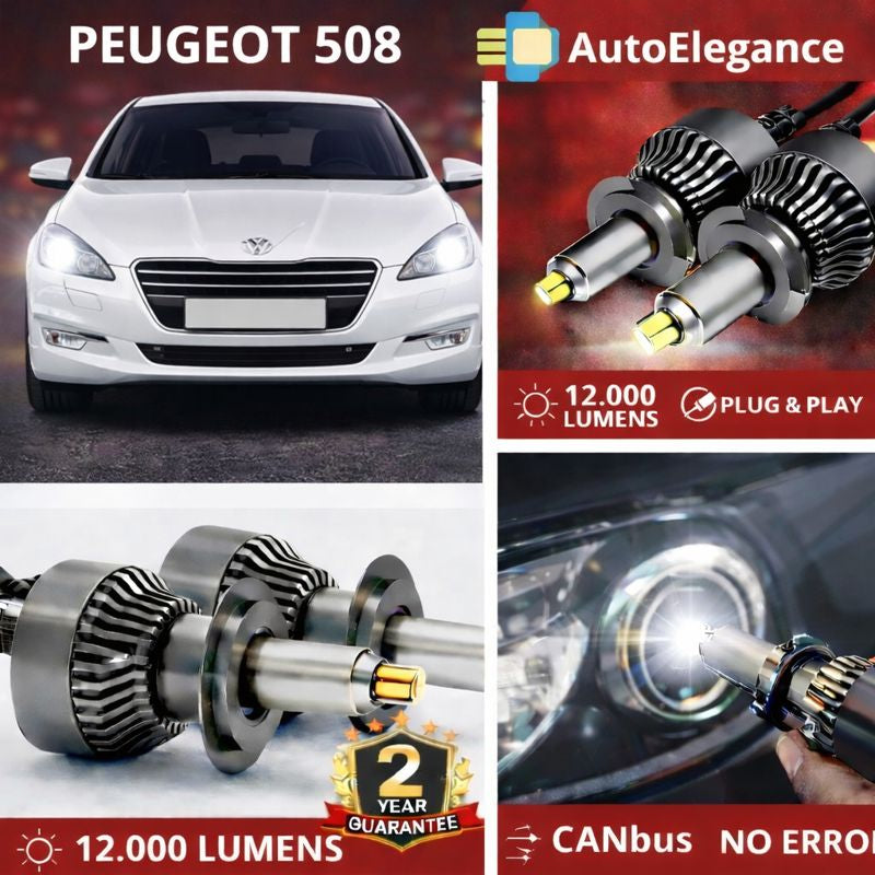 🔥KIT LED PER PEUGEOT 508  ANABAGLIANTI H7 CANBUS Bianco 6500K 360 gradi🔥