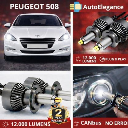 🔥KIT LED PER PEUGEOT 508  ANABAGLIANTI H7 CANBUS Bianco 6500K 360 gradi🔥