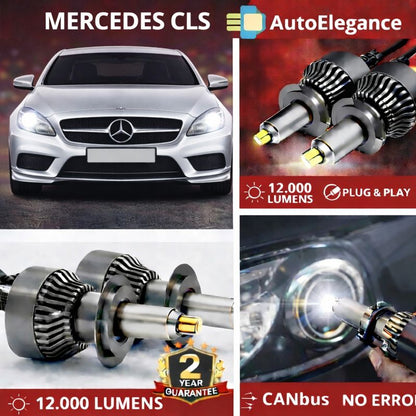 🔥KIT LED PER MERCEDES CLS C219 ANABAGLIANTI H7 CANBUS Bianco 6500K 360 gradi🔥