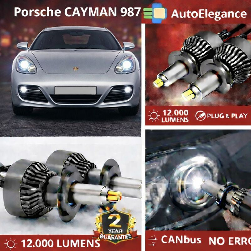 🔥KIT LED PER PORSCHE CAYMAN 987 ANABAGLIANTI H7 CANBUS Bianco 6500K 360 gradi🔥