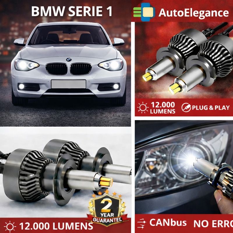 🔥KIT LED PER BMW SERIE 1 ANABAGLIANTI H7 CANBUS Bianco 6500K 360 gradi🔥