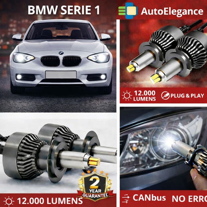 🔥KIT LED PER BMW SERIE 1 ANABAGLIANTI H7 CANBUS Bianco 6500K 360 gradi🔥