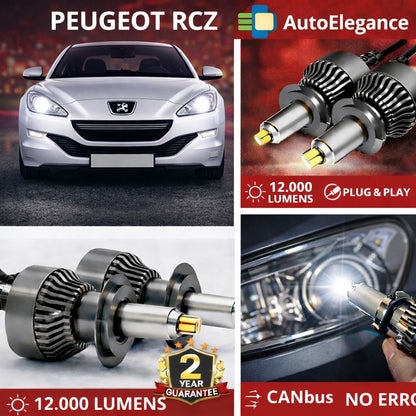 🔥KIT LED PER PEUGEOT RCZ ANABAGLIANTI H7 CANBUS Bianco 6500K 360 gradi🔥