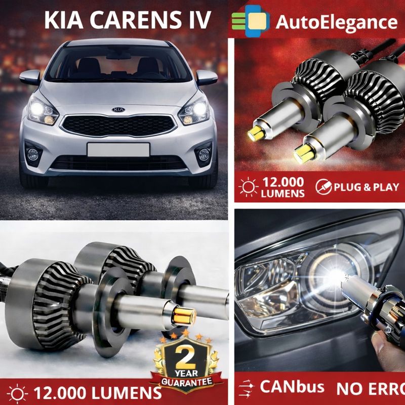 🔥KIT LED PER KIA CARENS IV ANABAGLIANTI H7 CANBUS Bianco 6500K 360 gradi🔥
