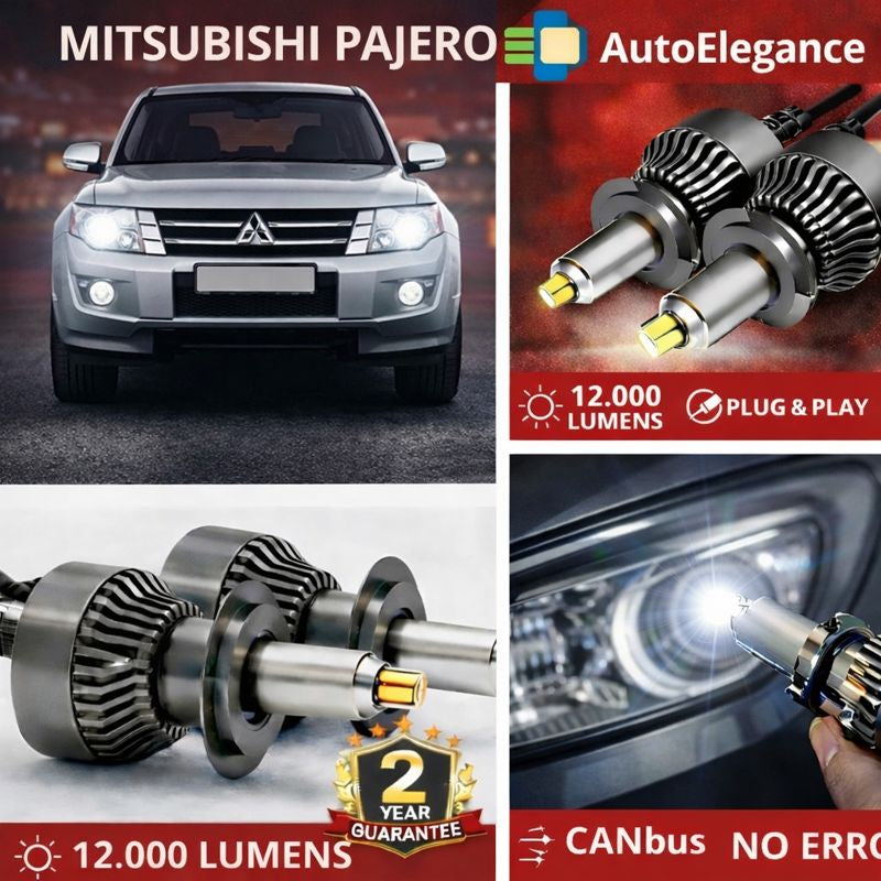 🔥KIT LED PER MITSUBISHI PAJERO ANABAGLIANTI H11 CANBUS Bianco 6500K 360 gradi🔥