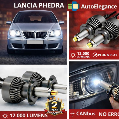 🔥KIT LED PER LANCIA PHEDRA ANABAGLIANTI H7 CANBUS Bianco 6500K 360 gradi🔥