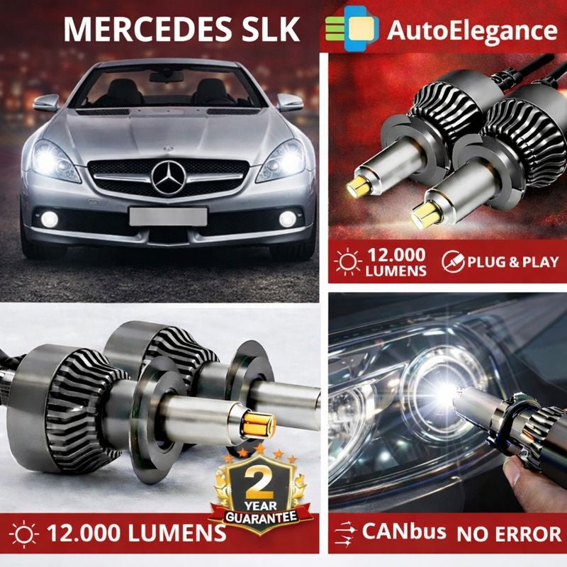 🔥KIT LED PER MERCEDES SLK ANABAGLIANTI H7 CANBUS Bianco 6500K 360 gradi🔥