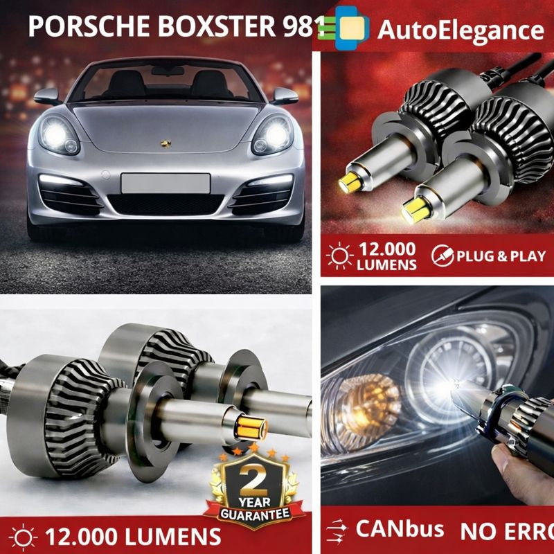 🔥KIT LED PER PORSCHE BOXSTER 981ANABAGLIANTI H7 CANBUS Bianco 6500K 360 gradi🔥