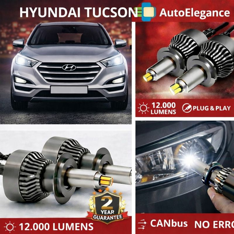 🔥KIT LED PER HYUNDAI TUCSON ANABAGLIANTI H7 CANBUS Bianco 6500K 360 gradi🔥