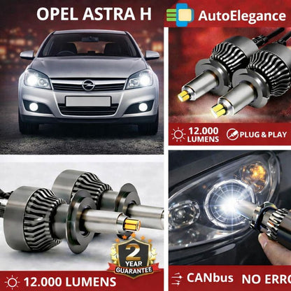 🔥KIT LED PER OPEL ASTRA H  ANABAGLIANTI H7 CANBUS Bianco 6500K 360 gradi🔥