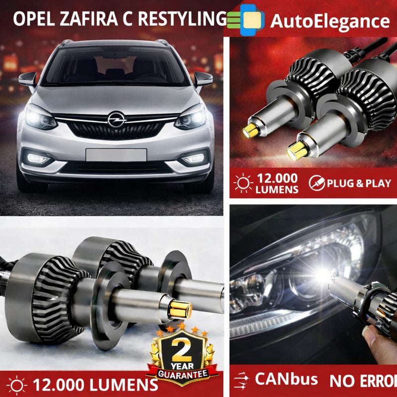 🔥KIT LED PER OPEL ZAFIRA C ANABAGLIANTI H7 CANBUS Bianco 6500K 360 gradi🔥