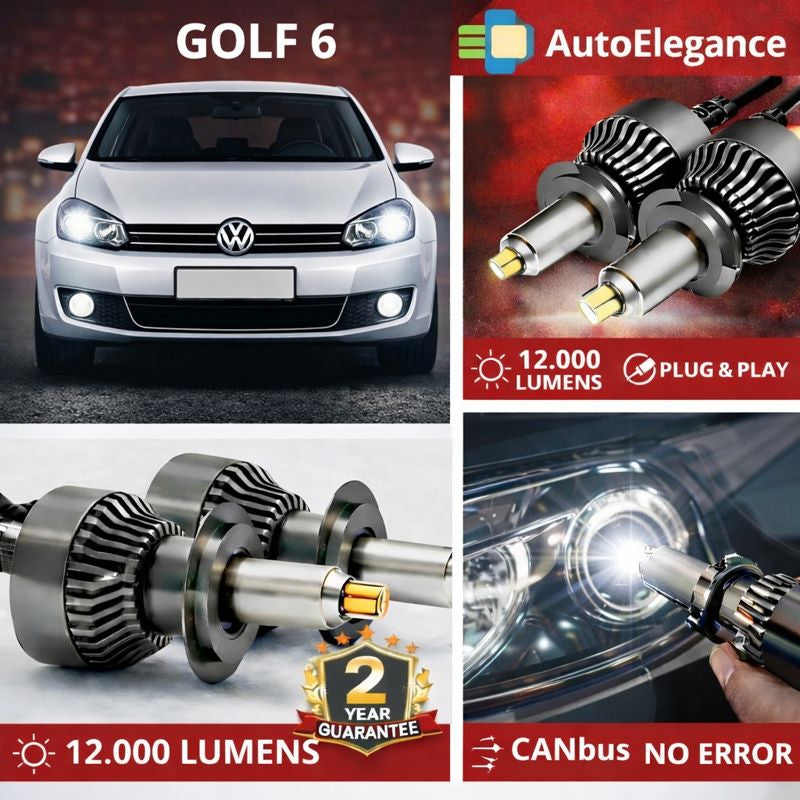 🔥KIT LED PER VW GOLF 6 ANABAGLIANTI H7 CANBUS Bianco 6500K 360 gradi🔥
