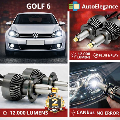 🔥KIT LED PER VW GOLF 6 ANABAGLIANTI H7 CANBUS Bianco 6500K 360 gradi🔥