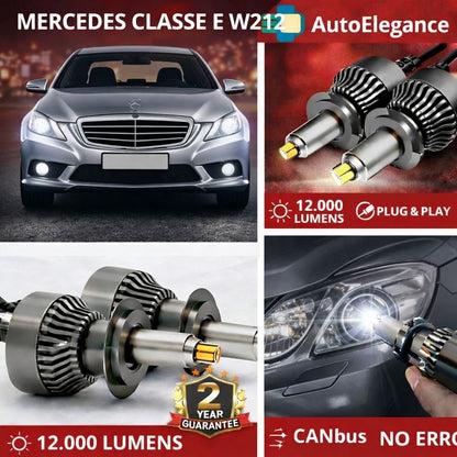 🔥KIT LED PER MERCEDES E W212 ANABAGLIANTI H7 CANBUS Bianco 6500K 360 gradi🔥