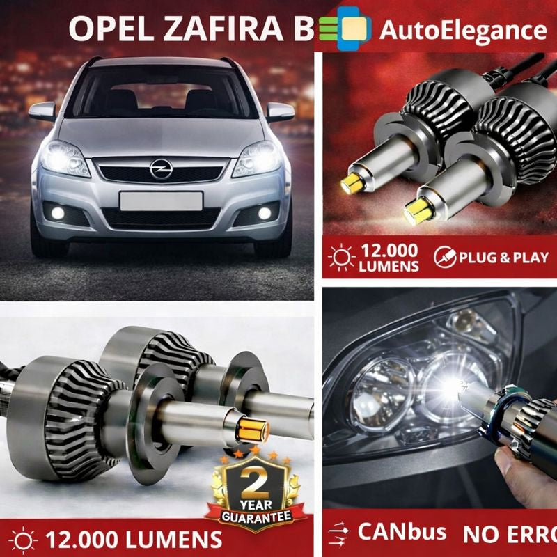🔥KIT LED PER OPEL ZAFIRA B ANABAGLIANTI H7 CANBUS Bianco 6500K 360 gradi🔥