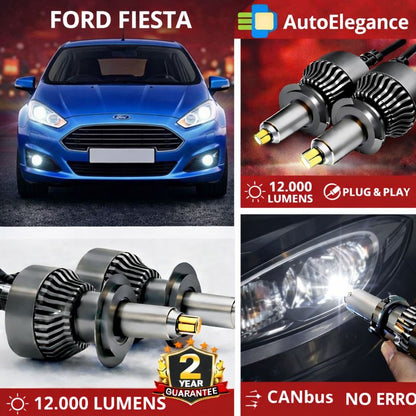 🔥KIT LED PER FORD FIESTA MK6 ANABAGLIANTI H7 CANBUS Bianco 6500K 360 gradi🔥