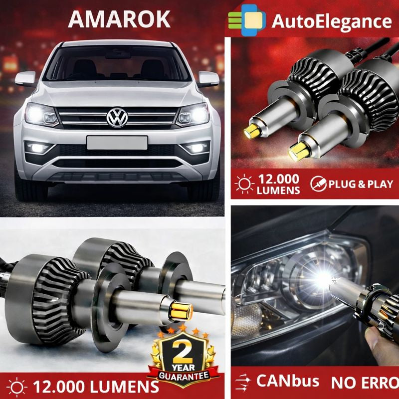🔥KIT LED PER VW AMAROK ANABAGLIANTI H7 CANBUS Bianco 6500K 360 gradi🔥
