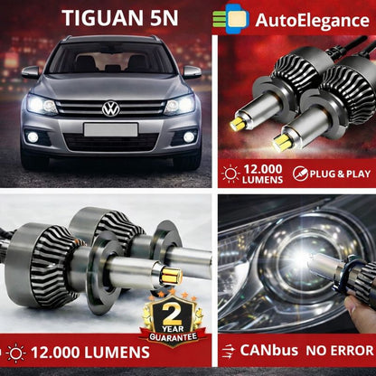 🔥KIT LED PER TIGUAN 5N ANABAGLIANTI H7 CANBUS Bianco 6500K 360 gradi🔥