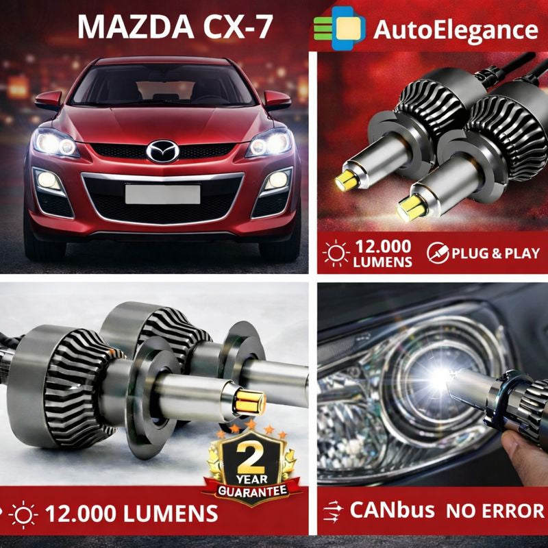 🔥KIT LED PER  MAZDA CX-7 ANABAGLIANTI H7 CANBUS Bianco 6500K 360 gradi🔥