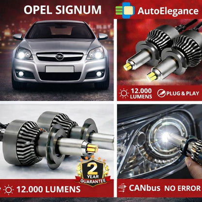 🔥KIT LED PER OPEL SIGNUM ANABAGLIANTI H7 CANBUS Bianco 6500K 360 gradi🔥