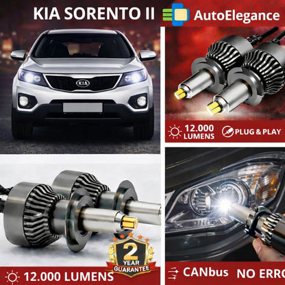 🔥KIT LED PER KIA SORENTO II ANABAGLIANTI H7 CANBUS Bianco 6500K 360 gradi🔥