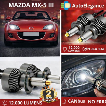 🔥KIT LED PER MAZDA	MX-5 III ANABAGLIANTI H7 CANBUS Bianco 6500K 360 gradi🔥