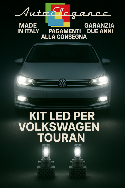 🔥KIT LED D1S 6000K Anabbaglianti + Fendinebbia per Volkswagen Touran 🔥