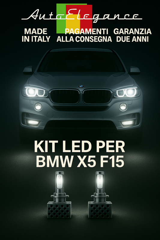 🔥KIT LED D1S 6000K Anabbaglianti + Fendinebbia per BMW X5 F15 | Bianco CANBUS🔥