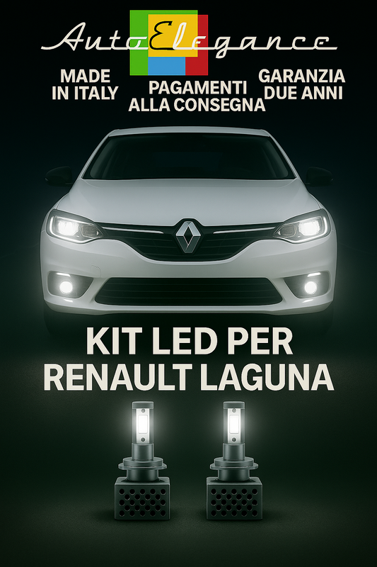 🔥KIT LED D1S 6000K Anabbaglianti + Fendinebbia per Renault Laguna |🔥