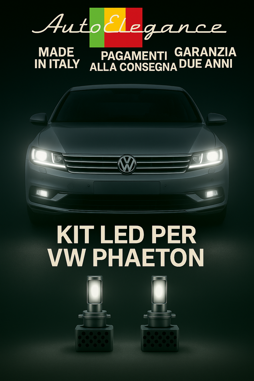 🔥KIT LED D1S 6000K Anabbaglianti + Fendinebbia per VW Phaeton | Bianco CANBUS🔥