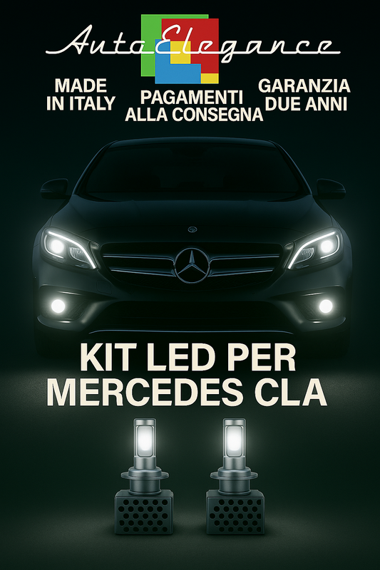 🔥KIT LED D3S 6000K Anabbaglianti + Fendinebbia per Mercedes CLA Bianco CANBUS🔥