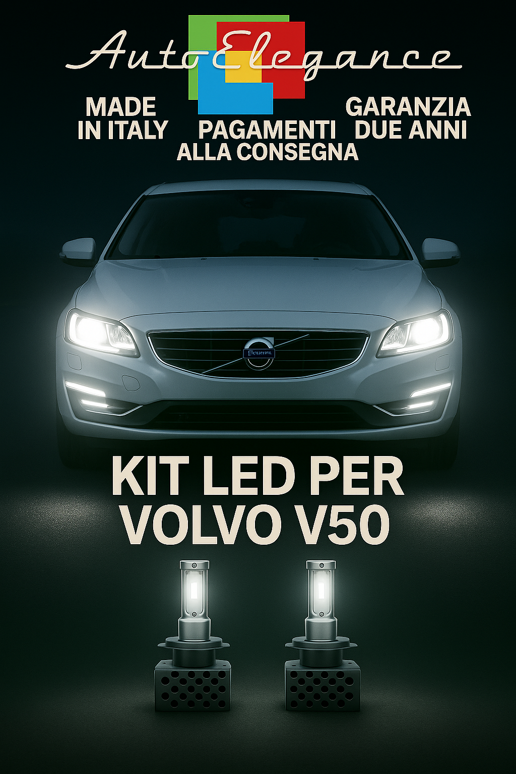 🔥KIT LED D1S 6000K Anabbaglianti per Volvo V50 | Bianco CANBUS🔥
