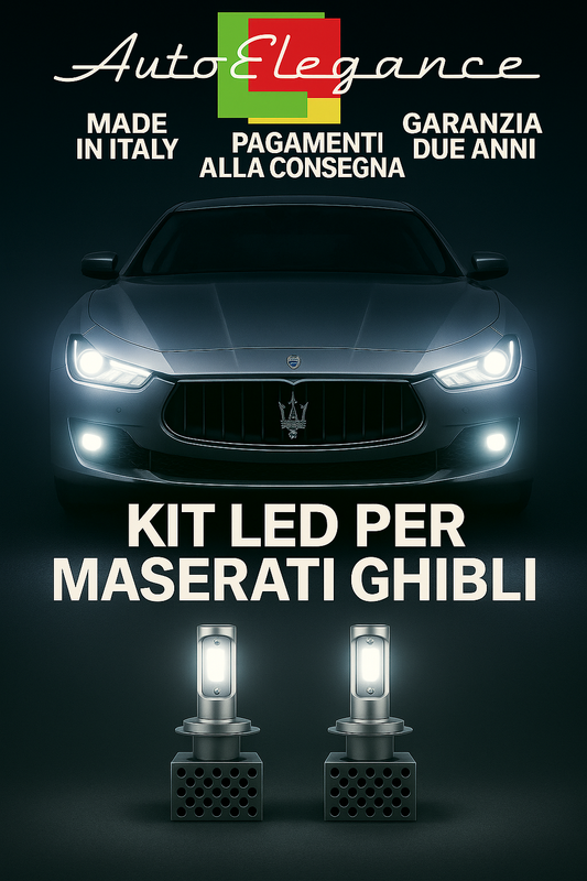 🔥KIT LED D5S 6000K Anabbaglianti per Maserati Ghibli | Bianco CANBUS🔥