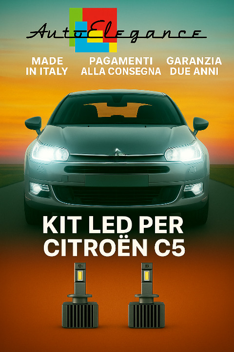 🔥KIT LED D1S 6000K Anabbaglianti per Citroën C5 | Bianco CANBUS🔥
