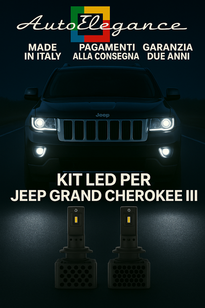 ✨KIT LED D1S 6000K Anabbaglianti + Fendinebbia per Jeep Grand Cherokee III ✨