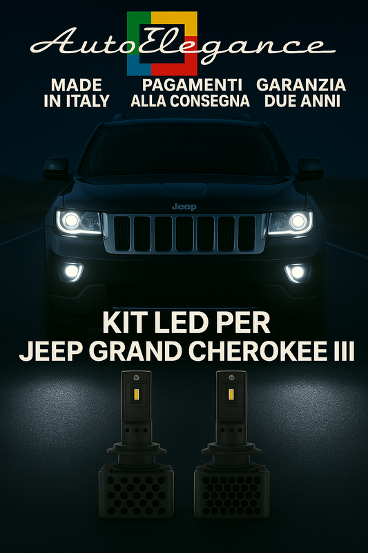 ✨KIT LED D1S 6000K Anabbaglianti + Fendinebbia per Jeep Grand Cherokee III ✨