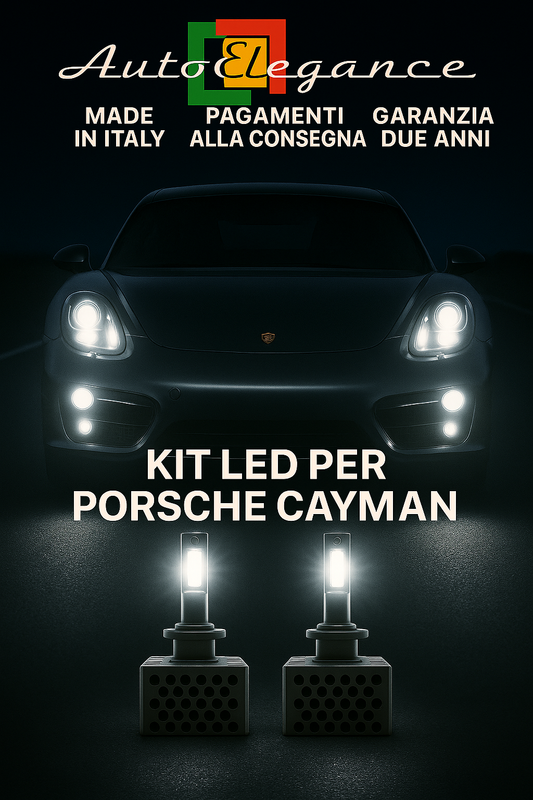 ✨KIT LED D3S 6000K Anabbaglianti + Fendinebbia per Porsche Cayman Bianco CANBUS✨