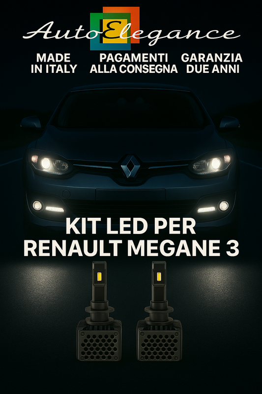 ✨KIT LED D1S 6000K Anabbaglianti + Fendinebbia per Renault Megane Bianco CANBUS✨