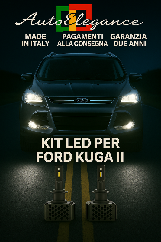 ✨KIT LED D3S 6000K Anabbaglianti + Fendinebbia per Ford Kuga II | Bianco CANBUS✨