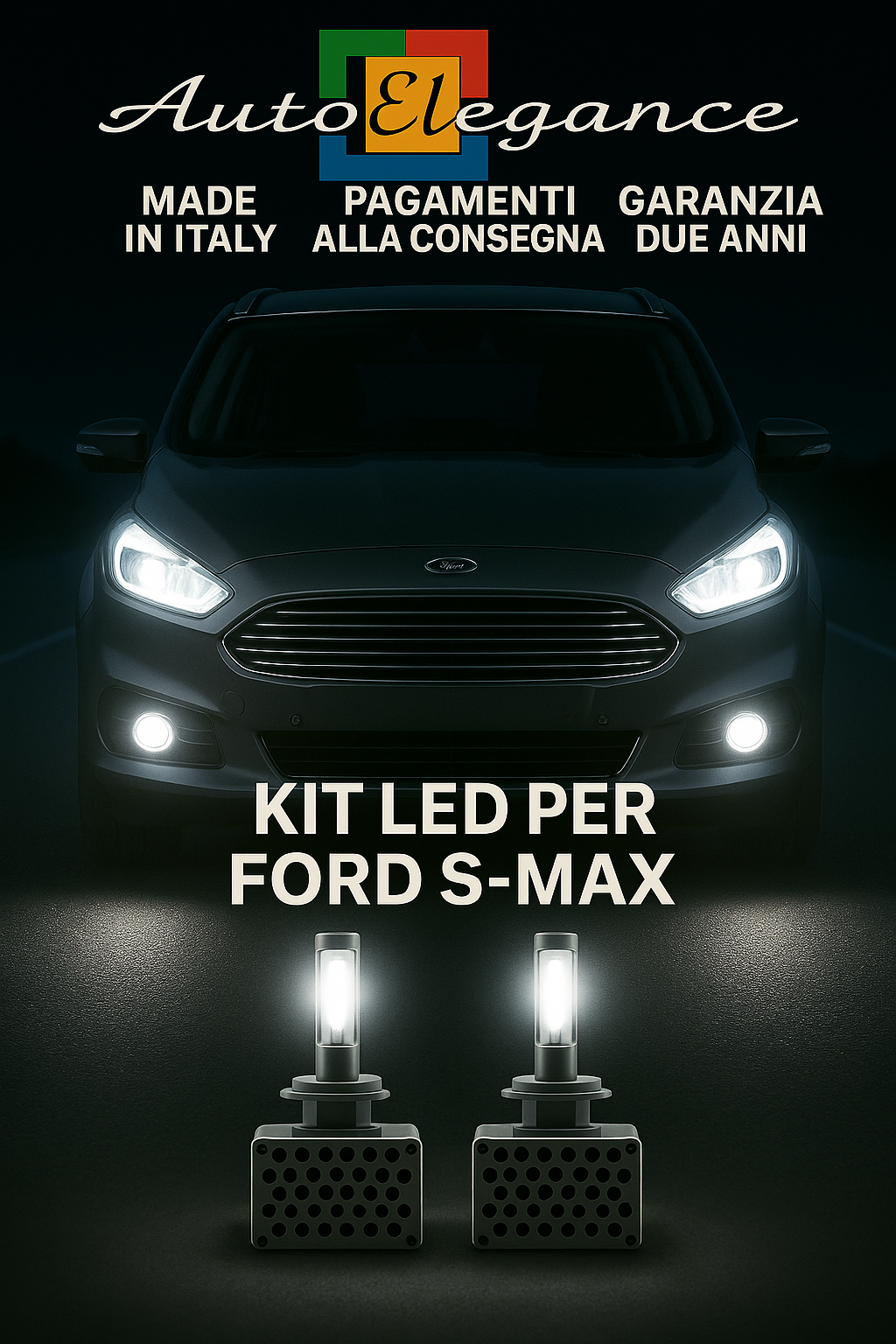 🔥KIT LED D1S 6000K Anabbaglianti + Fendinebbia per Ford S-MAX | Bianco CANBUS🔥