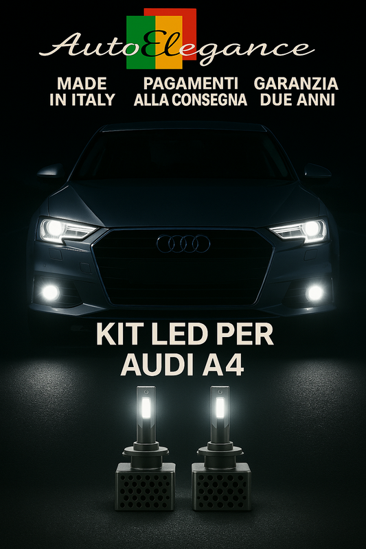 🔥KIT LED D1S 6000K Anabbaglianti + Fendinebbia per Audi A4 | Bianco CANBUS🔥