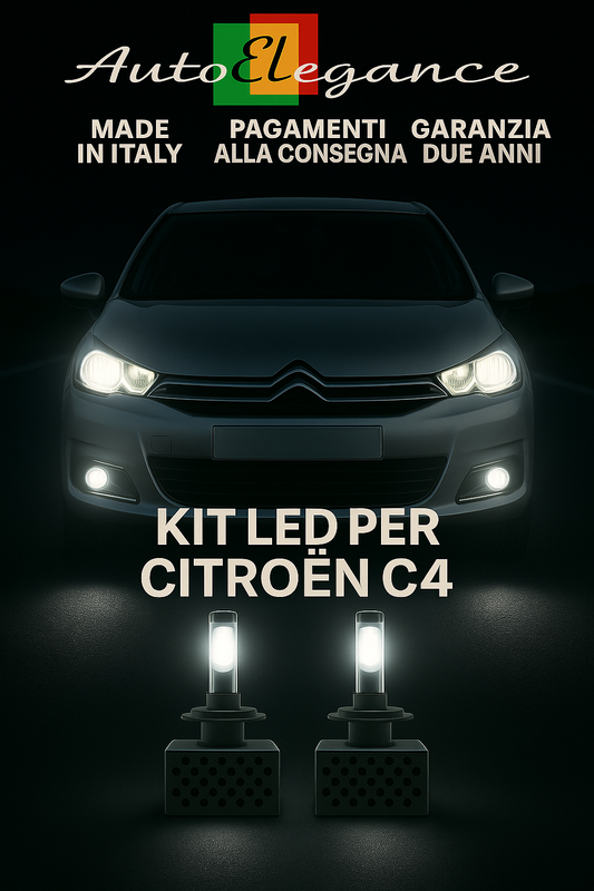 🔥KIT LED D5S 6000K Anabbaglianti + Fendinebbia per Citroën C4 |Bianco CANBUS 🔥