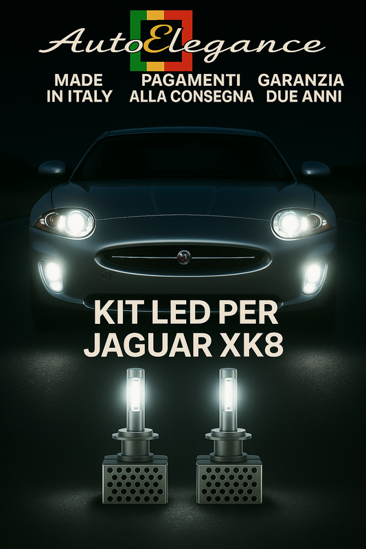 🔥KIT LED D1S 6000K Anabbaglianti + Fendinebbia per Jaguar XK8 | Bianco CANBUS🔥
