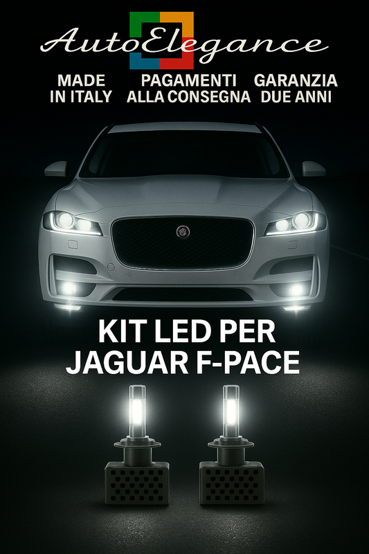 🔥KIT LED D3S 6000K Anabbaglianti +Fendinebbia per Jaguar F-PACE Bianco CANBUS🔥