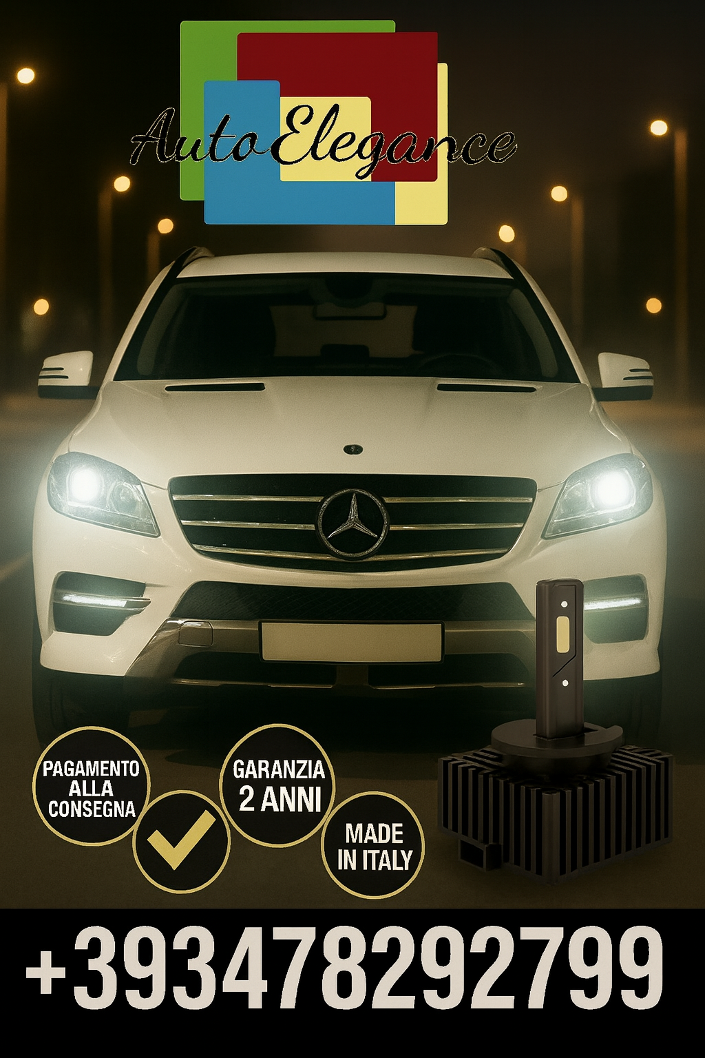 ⭐KIT LED D1S 6000K BIANCO CANBUS – Anabbaglianti per Mercedes-Benz Classe M⭐