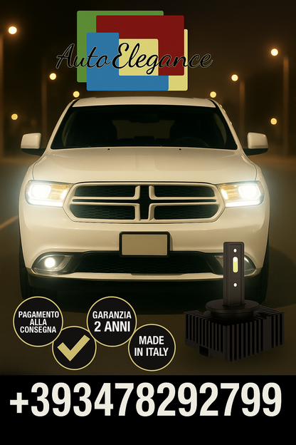 ⭐KIT LED D1S 6000K BIANCO CANBUS – Anabbaglianti per Dodge Durango⭐