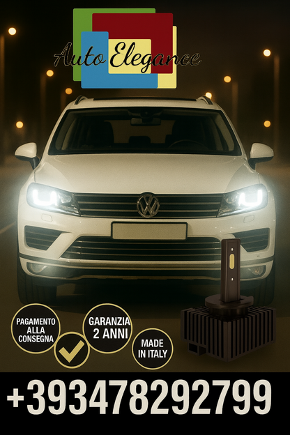 ⭐KIT LED D1S 6000K BIANCO CANBUS – Anabbaglianti per VW Touareg⭐