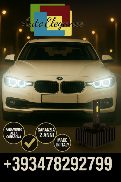 ⭐KIT LED D1S 6000K BIANCO CANBUS – Anabbaglianti per BMW Serie 3⭐