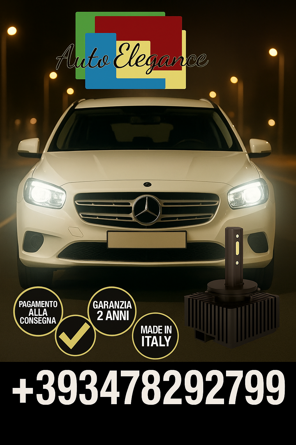 ⭐KIT LED D1S 6000K BIANCO CANBUS – Anabbaglianti per Mercedes-Benz Classe R⭐